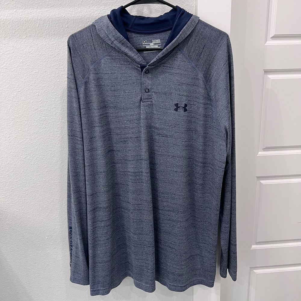 Under Armour Men's Blue Heathered Pullover